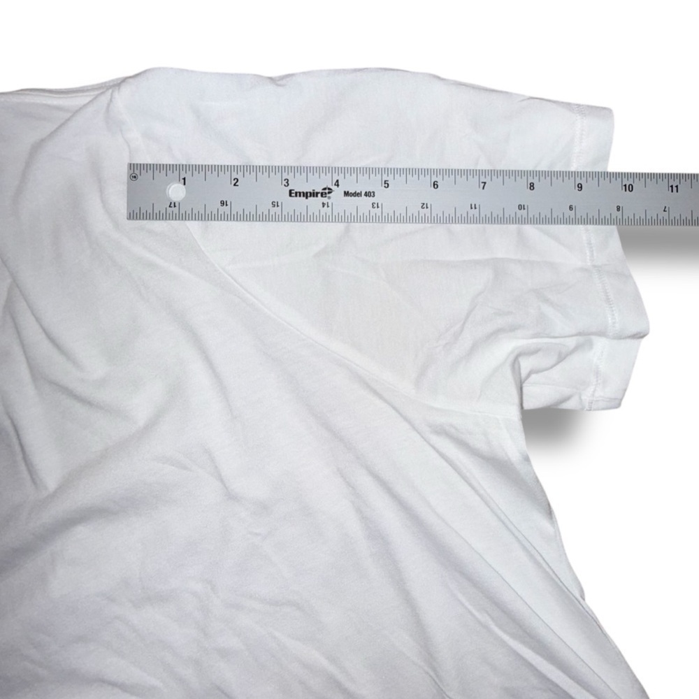 DSG Women's Core Cotton Jersey V-Neck T-Shirt 1X White - Picture 11 of 12